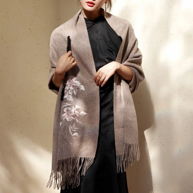 Shanghai Story Sheep Wool Knit Scarves Women's-15