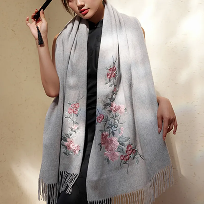 Shanghai Story Sheep Wool Knit Scarves Women's-9