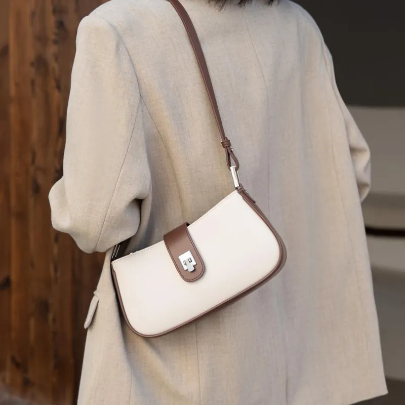 AOKANG Cow Split Leather Underarm Shoulder Bag Women's Multicolor-6