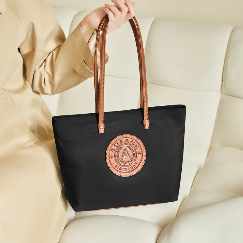 AOKANG Fabric With Synthetic Leather Tote Bag Shopping Bag Shoulder Bags Women's Multicolor-5