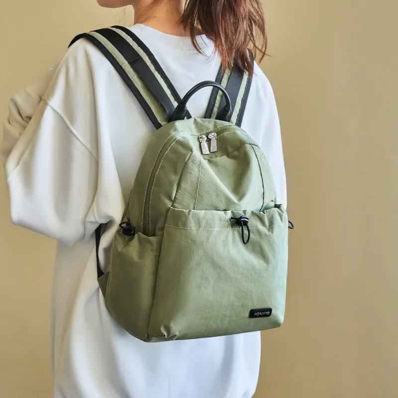 AOKANG Fabric Backpack Travel Bag Large Size Unisex Khaki/Classic Black/Pine Wood Green-10