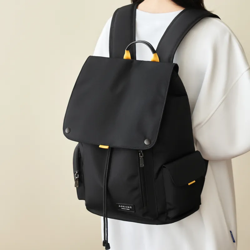 AOKANG Fabric Backpack Laptop Bag For Business Travel Large Size Unisex Classic Black-1