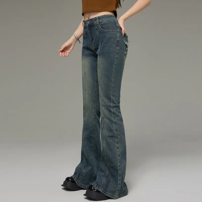 RUMMANDY Jeans Women's Dark Blue-4