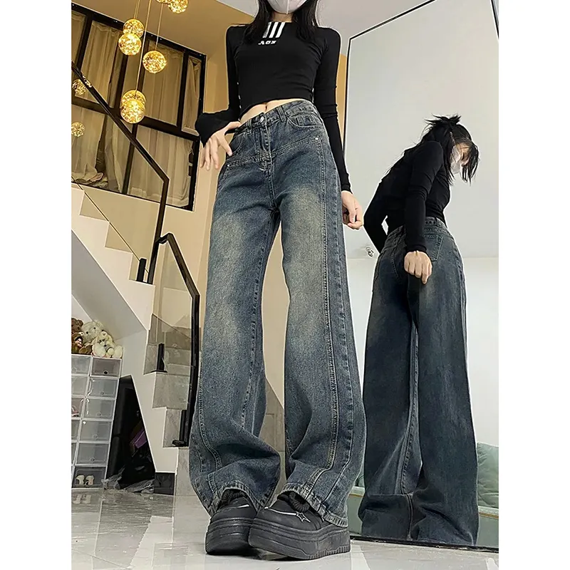 RUMMANDY Jeans Women's Vintage Blue-7