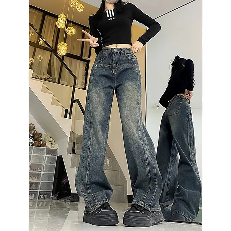RUMMANDY Jeans Women's Vintage Blue-4