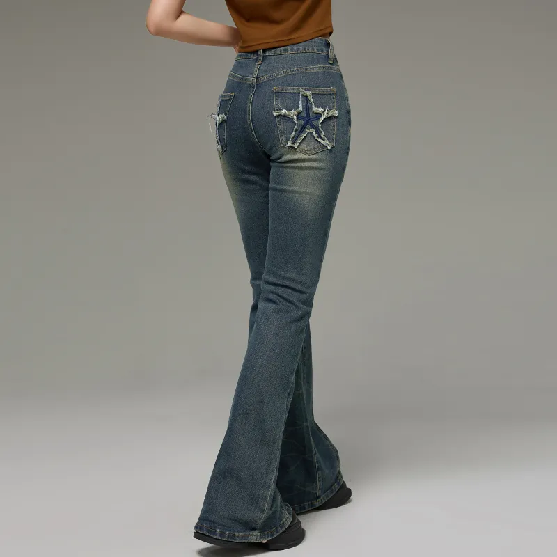 RUMMANDY Jeans Women's Dark Blue-3