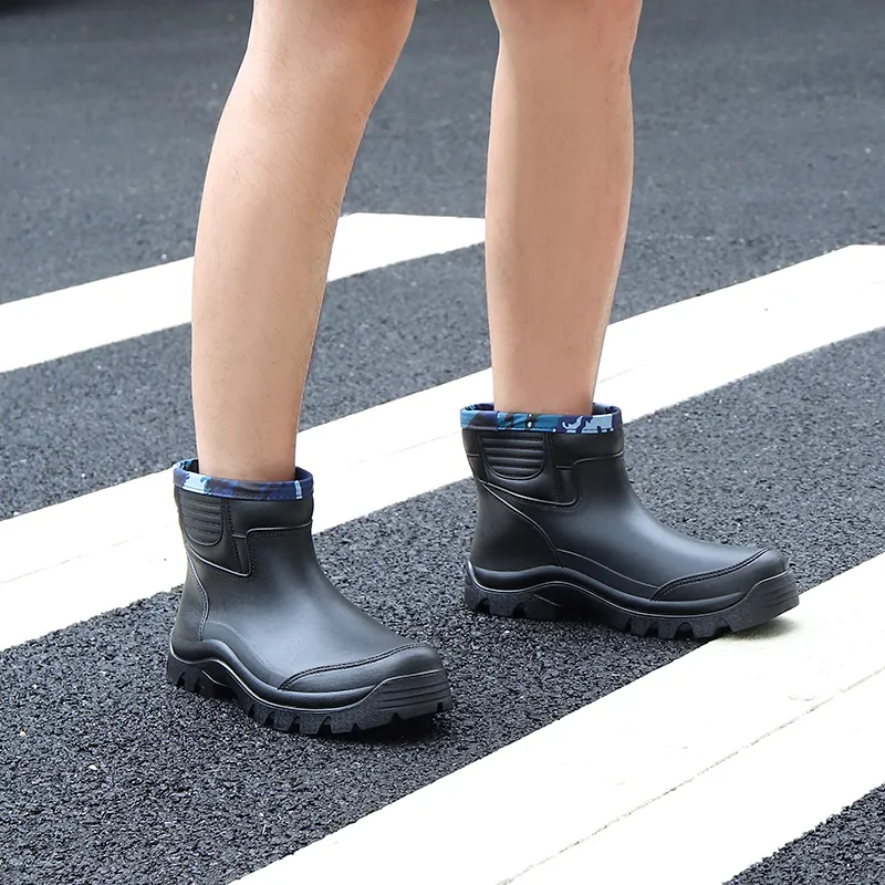 ENGMARSS Rain Boots Unisex Black-1
