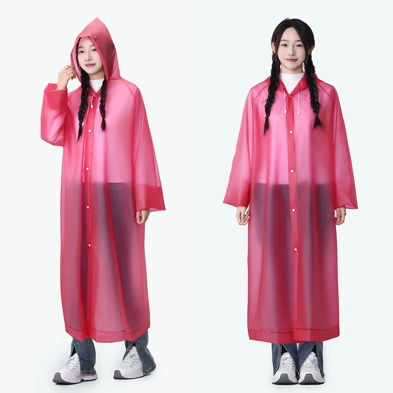 ENGMARSS Long Trench Coat Style Raincoat-3