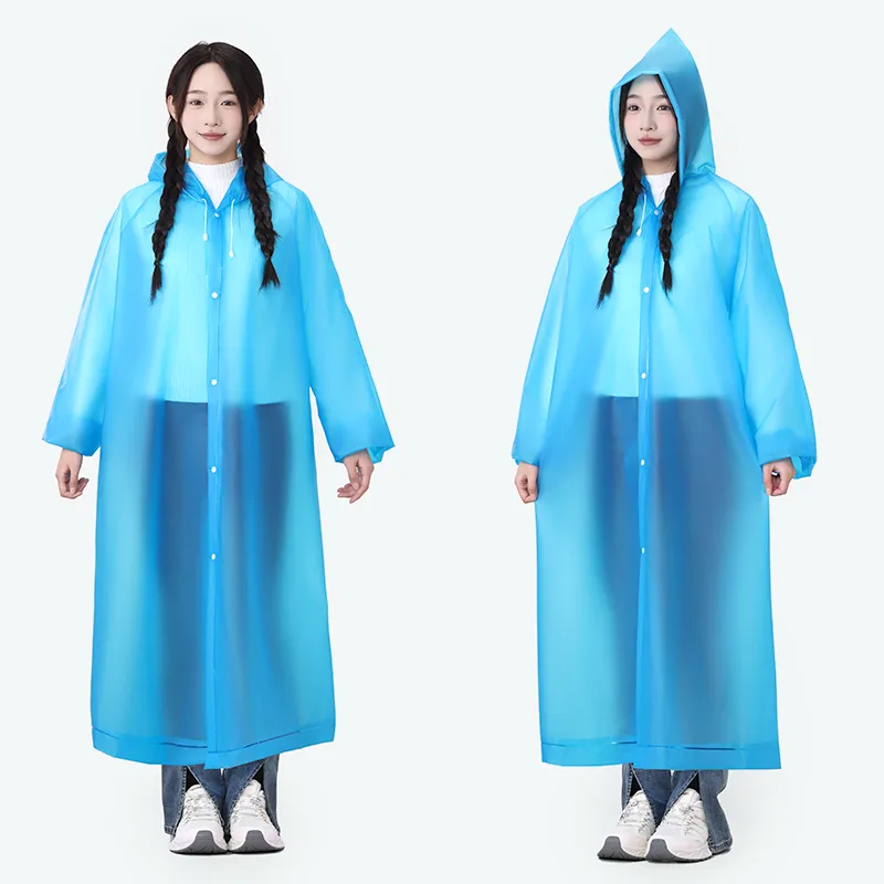 ENGMARSS Long Trench Coat Style Raincoat-7