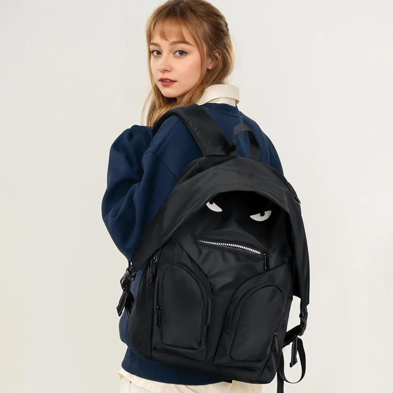 L&M Oxford Backpack Regular Unisex Black/Olive Green-4