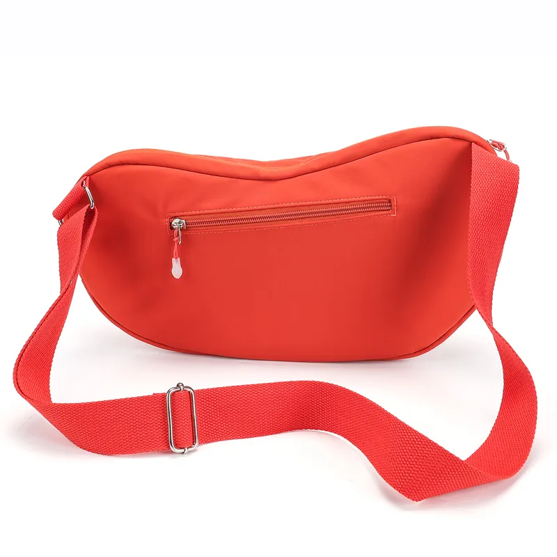 L&M Oxford Shoulder Bag, Crossbody Bag Regular Unisex Black/Orange-8