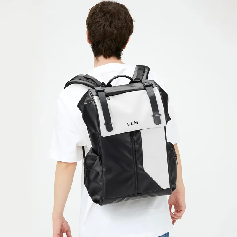 L&M Oxford Backpack Regular Men's Black-4