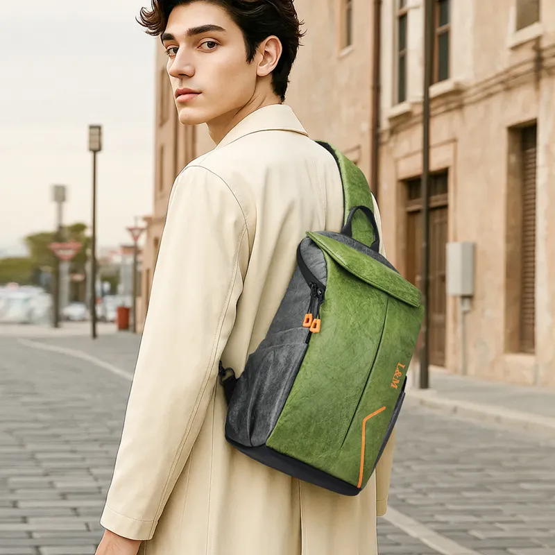 L&M Oxford Sling Bag Men's Green/Gray-3