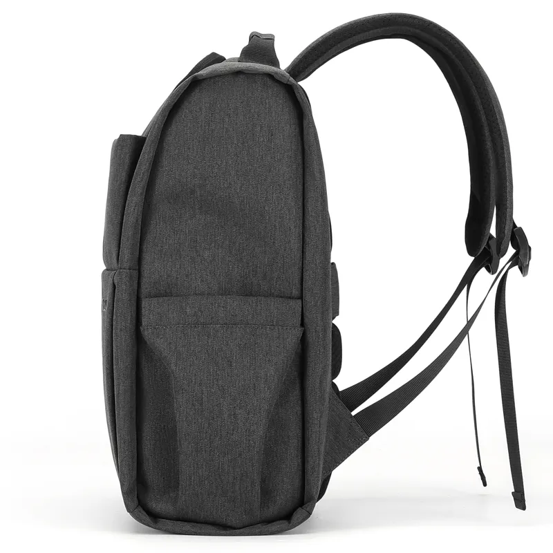 L&M Oxford Backpack Regular Unisex Gray/Black-8