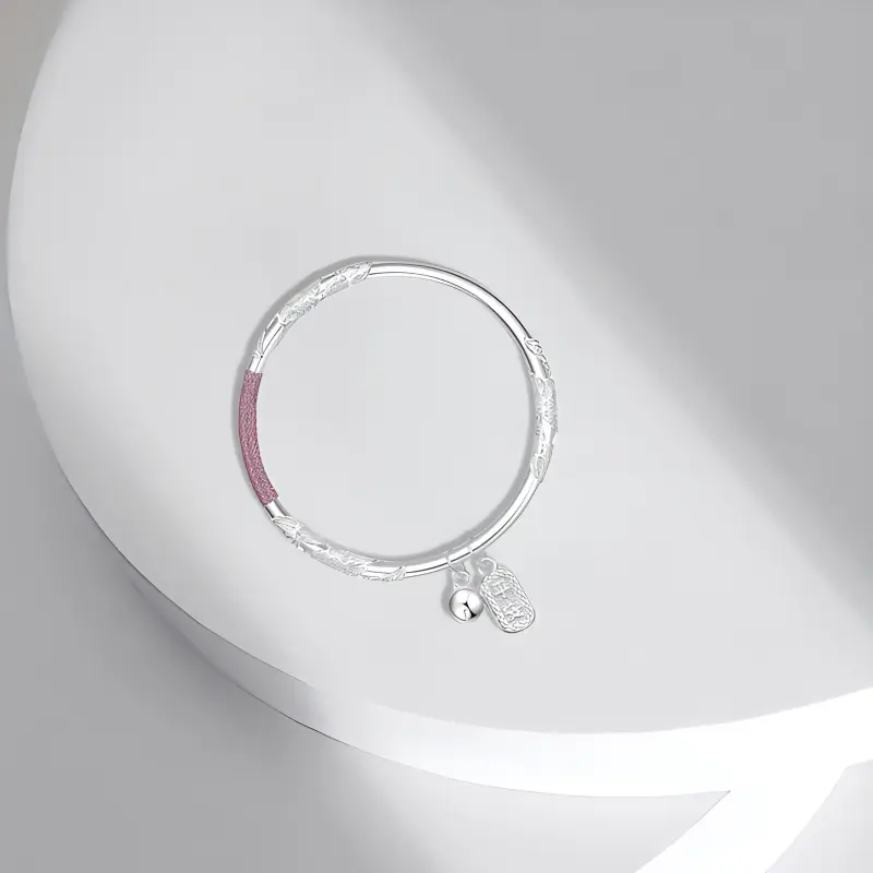 The Star Of The Water Shell 999 Fine Silver Bangles Unisex-1