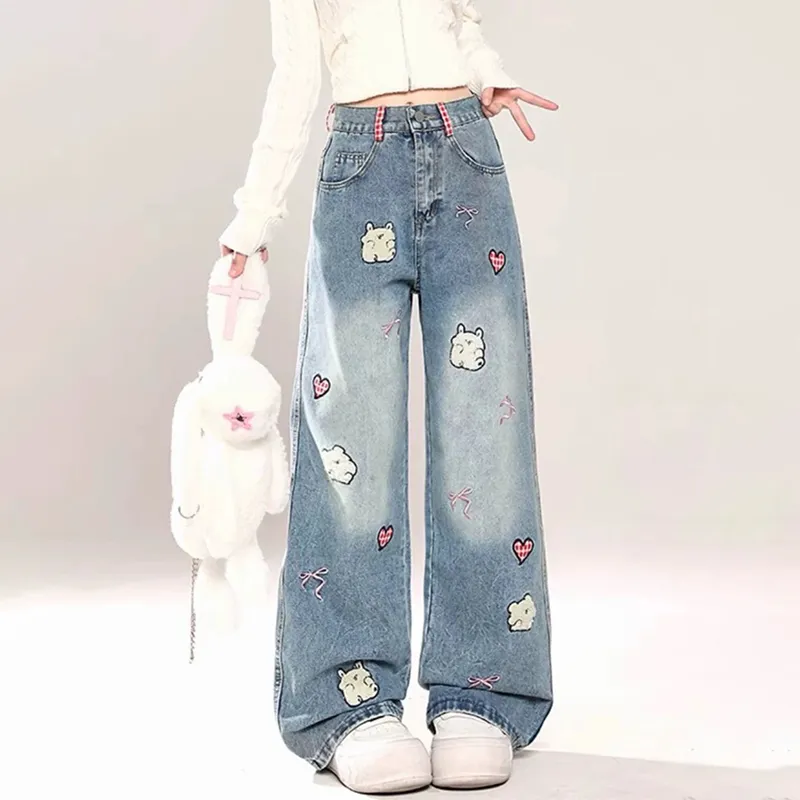 HUINIAN Jeans Women's Blue-4