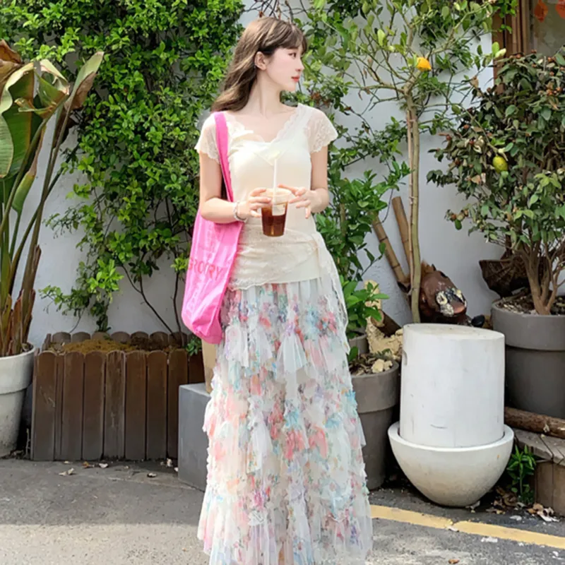 HUINIAN Casual Long Skirt Women's-7