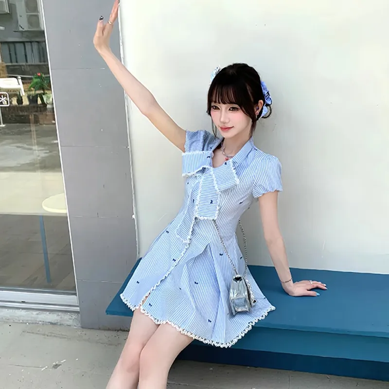 HUINIAN Short Sleeved Dress Women's-6