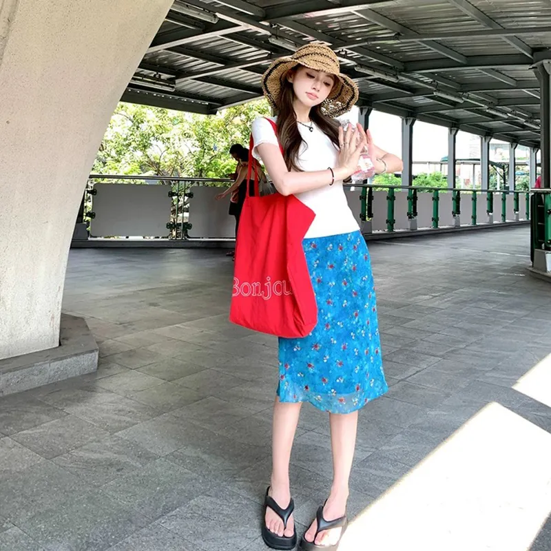 HUINIAN Casual Long Skirt Women's-5