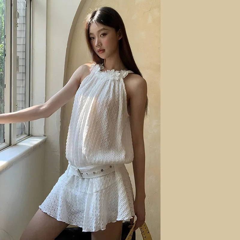 HUINIAN Sleeveless Dress Women's-4