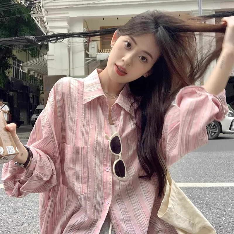 HUINIAN Shirts Women's Pink-5