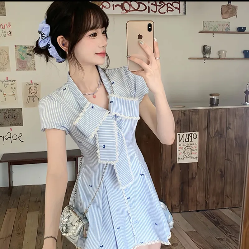 HUINIAN Short Sleeved Dress Women's-5