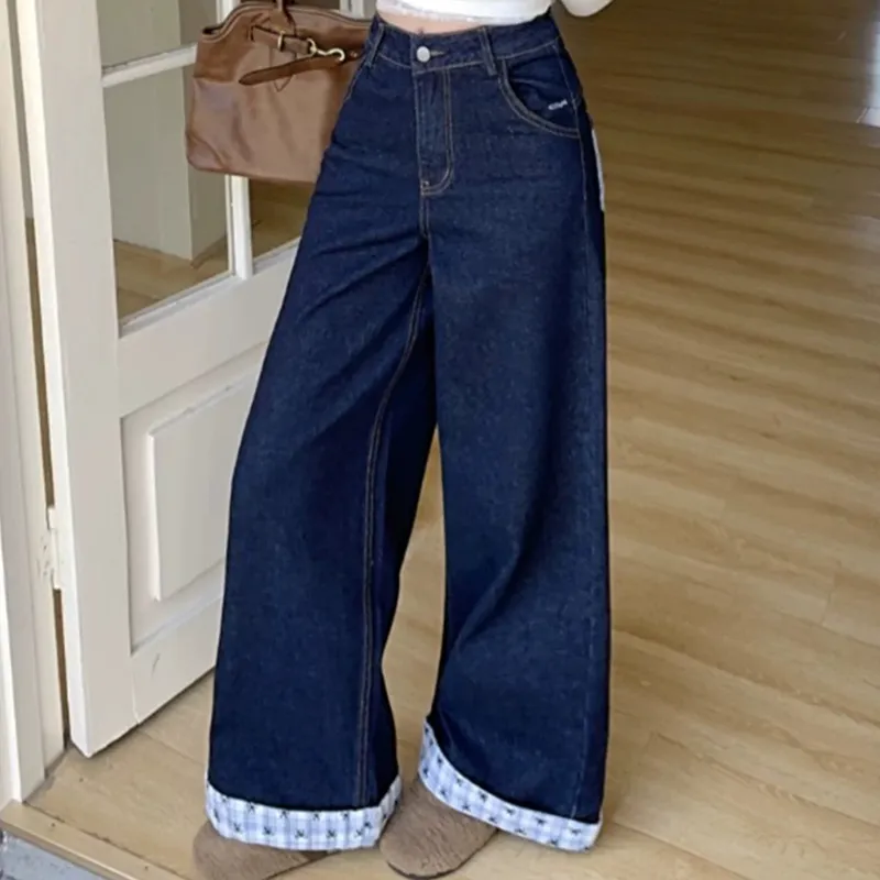 HUINIAN Jeans Women's Dark Blue-3