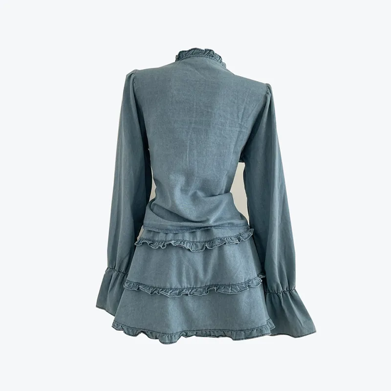 HUINIAN Skirt Set Women's Denim-1