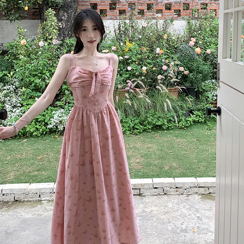 HUINIAN Slip Dresses Women's Pink-3