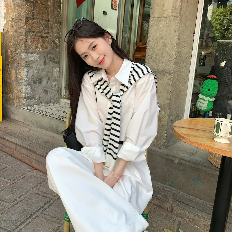 HUINIAN Casual Suit Women's White-5