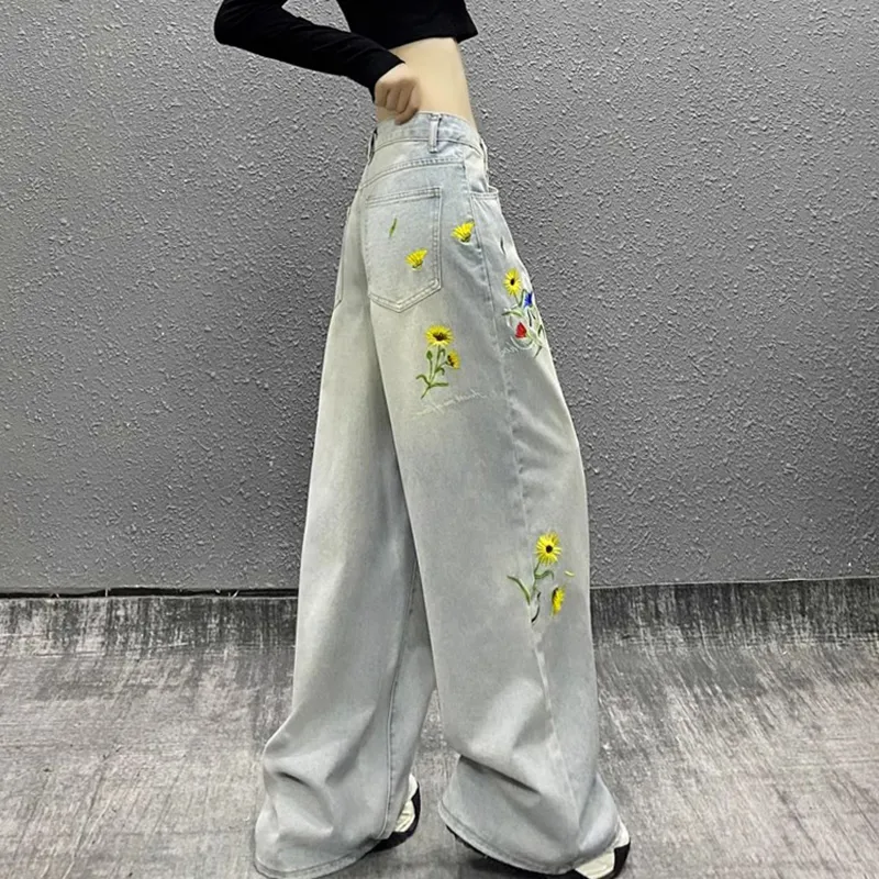 HUINIAN Jeans Women's Light Blue-2