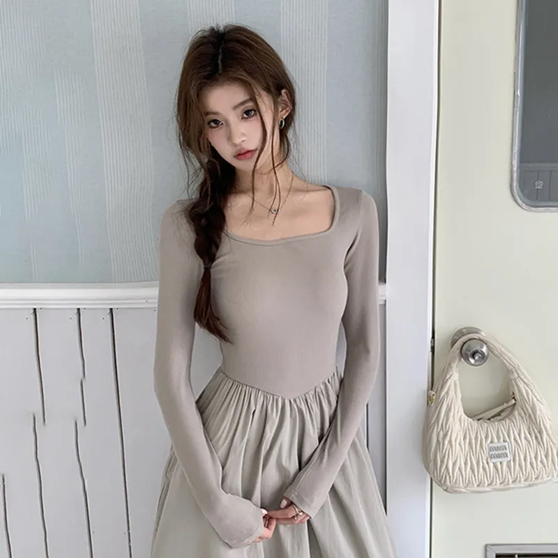 HUINIAN Long Sleeved Dress Women's-2