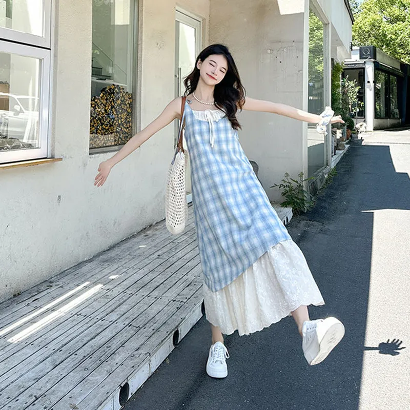 HUINIAN Slip Dresses Women's-5