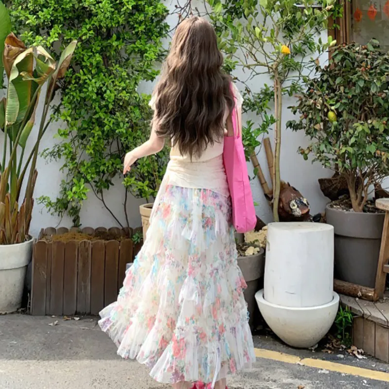HUINIAN Casual Long Skirt Women's-9
