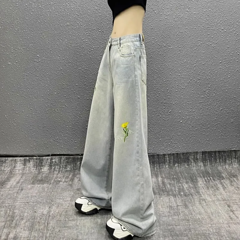 HUINIAN Jeans Women's Light Blue-5