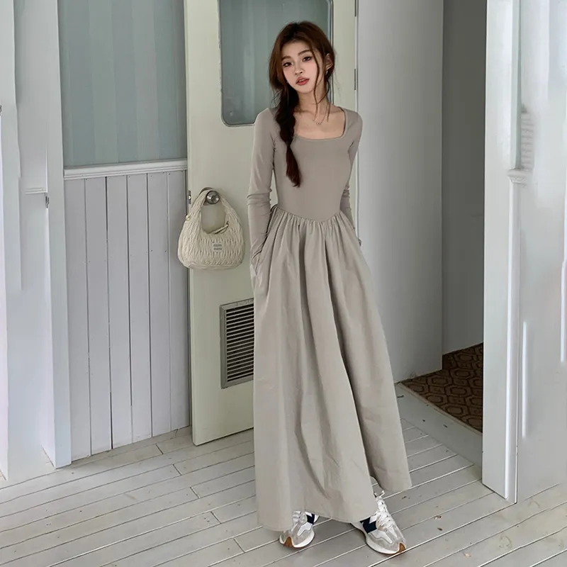 HUINIAN Long Sleeved Dress Women's-4
