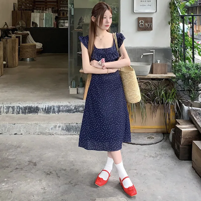 Vine Color Sleeveless Dress Women's-2