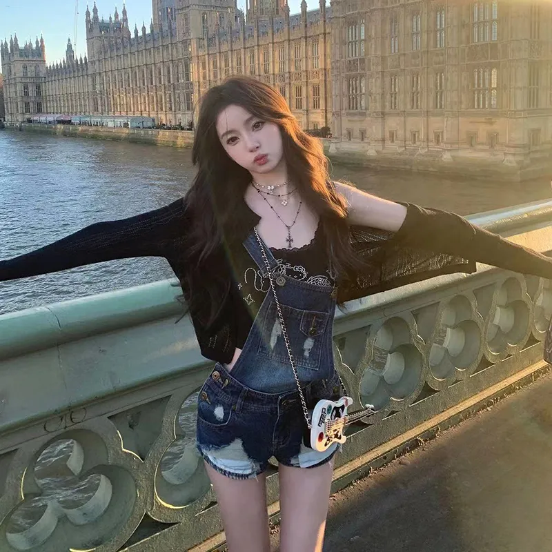 HUINIAN Denim Shorts Women's-8