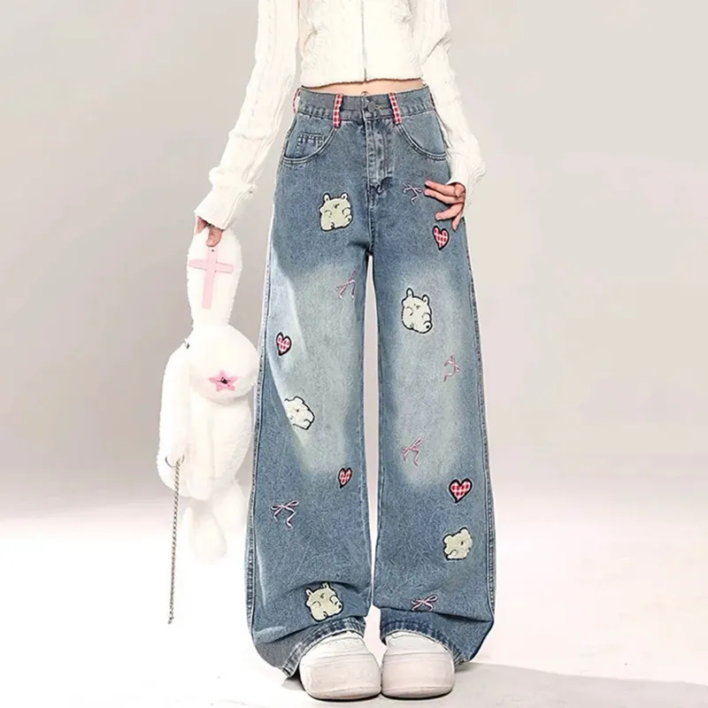 HUINIAN Jeans Women's Blue-6