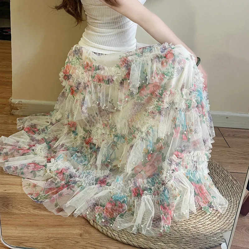 HUINIAN Casual Long Skirt Women's-4
