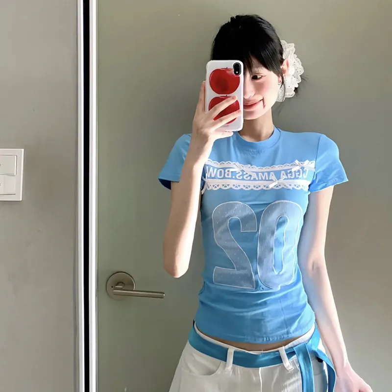 HUINIAN T Shirts Women's Blue-2
