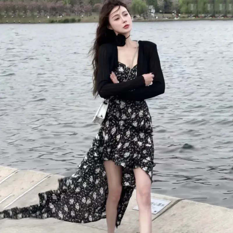 Fashion Skirt Set Women's Classic Black-5