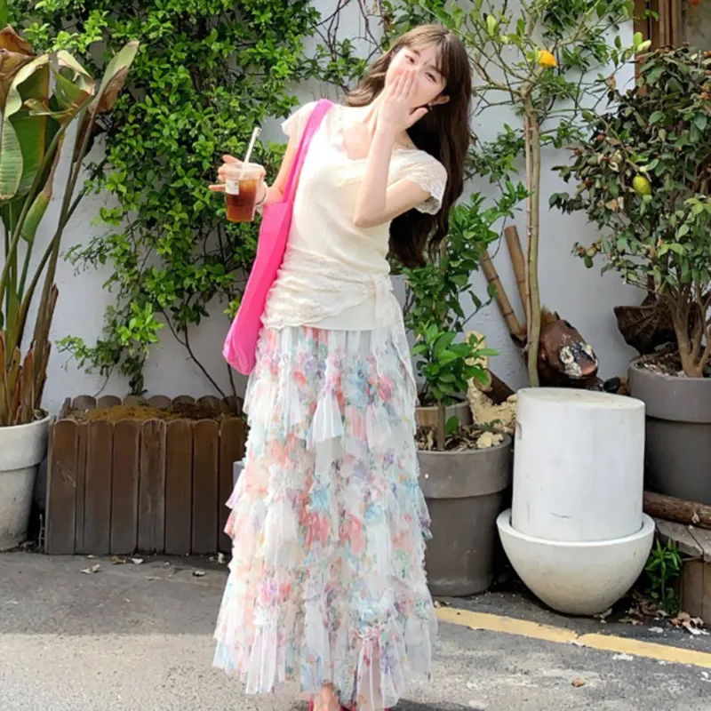 HUINIAN Casual Long Skirt Women's-8