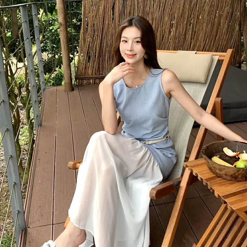 HUINIAN Sleeveless Dress Women's-4