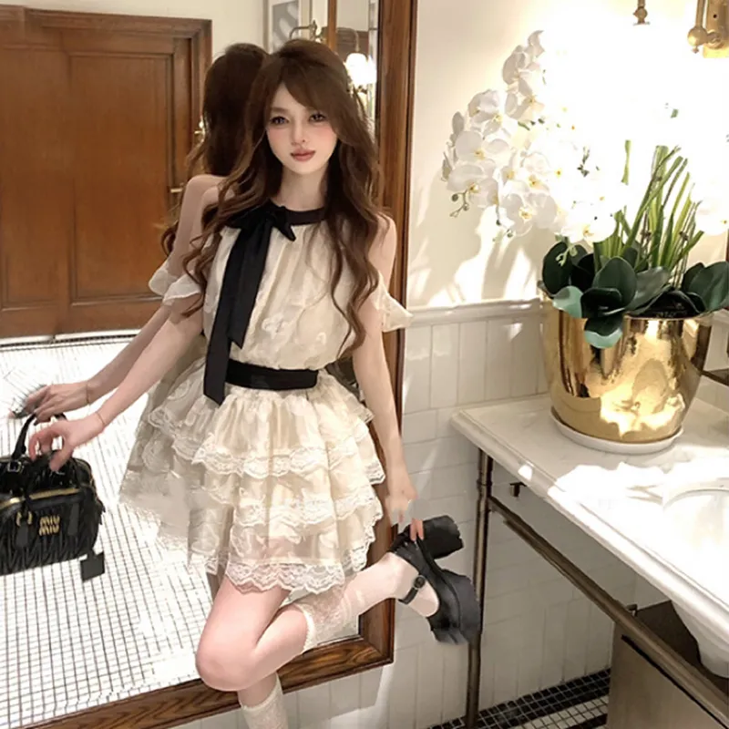 HUINIAN Sleeveless Dress Women's Moonlight Apricot-4