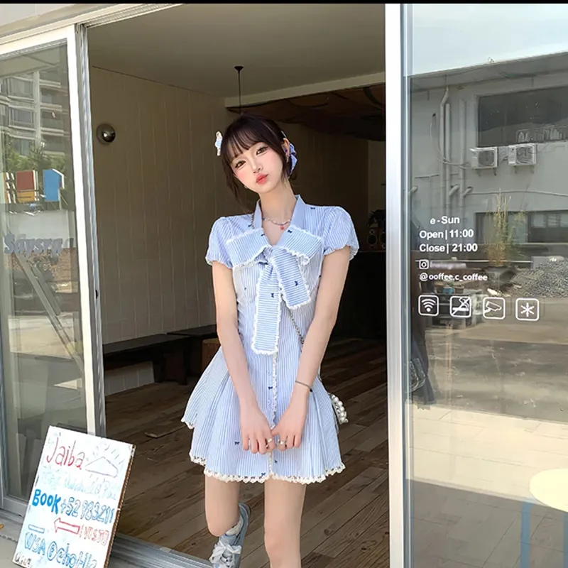 HUINIAN Short Sleeved Dress Women's-4