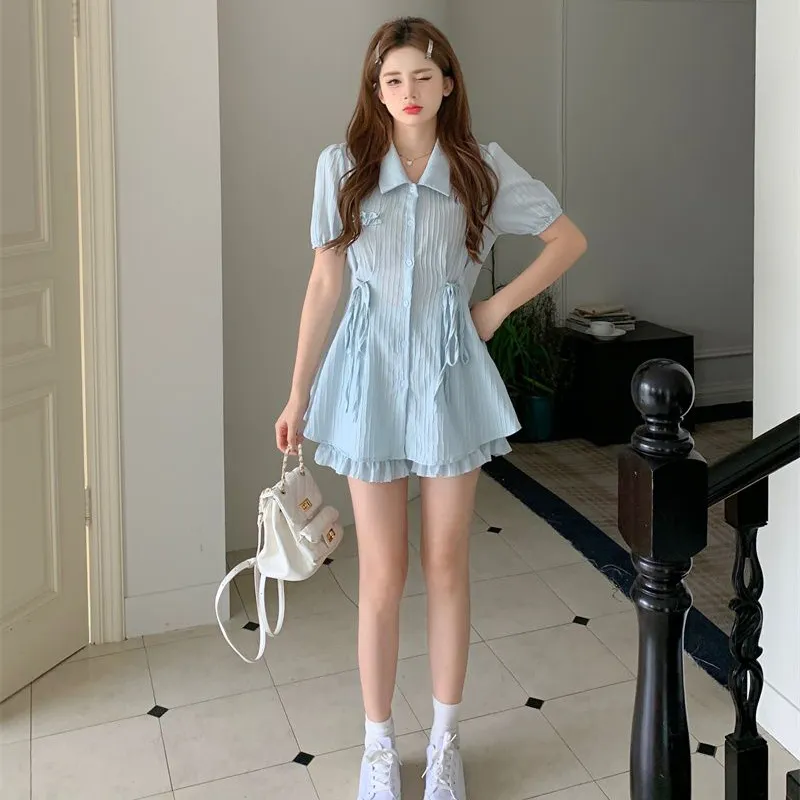 HUINIAN Casual Suit Women's Blue-2