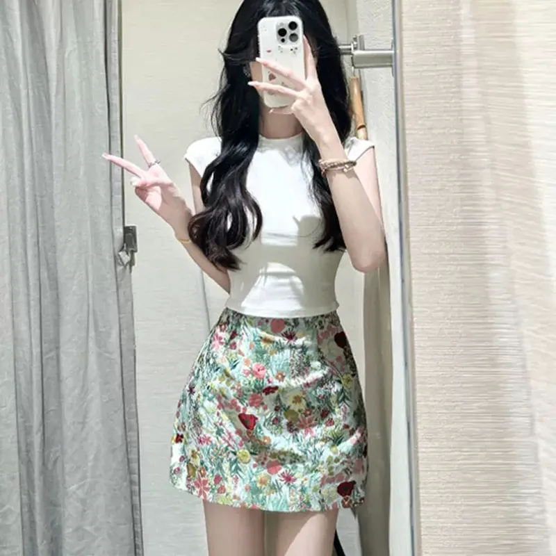 HUINIAN Two Piece Skirt Sets Women's-3
