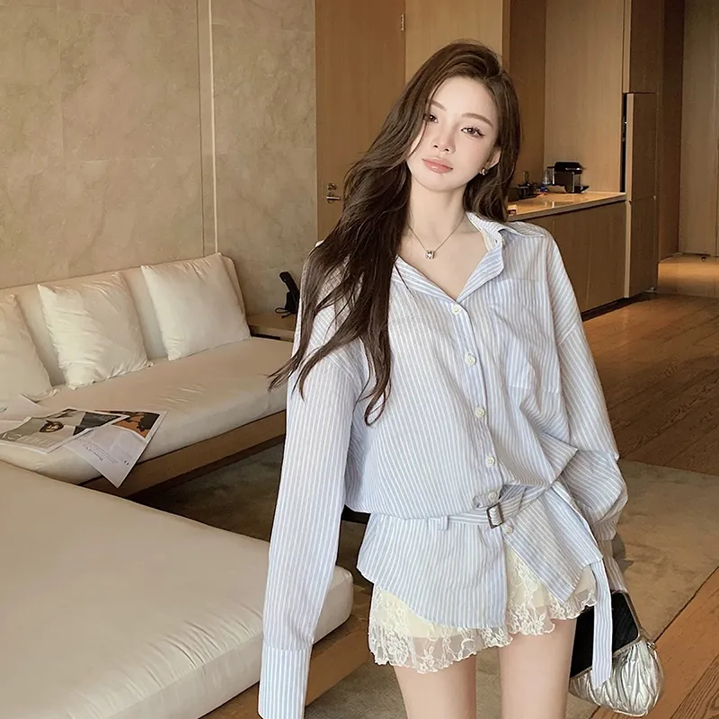 HUINIAN Long Sleeved Shirt Women's-4