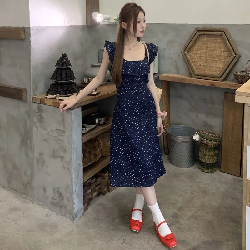 Vine Color Sleeveless Dress Women's-4